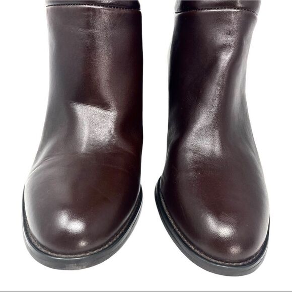 NEW FED Tall Brown Leather Heeled Boots Size 37 - Picture 7 of 10
